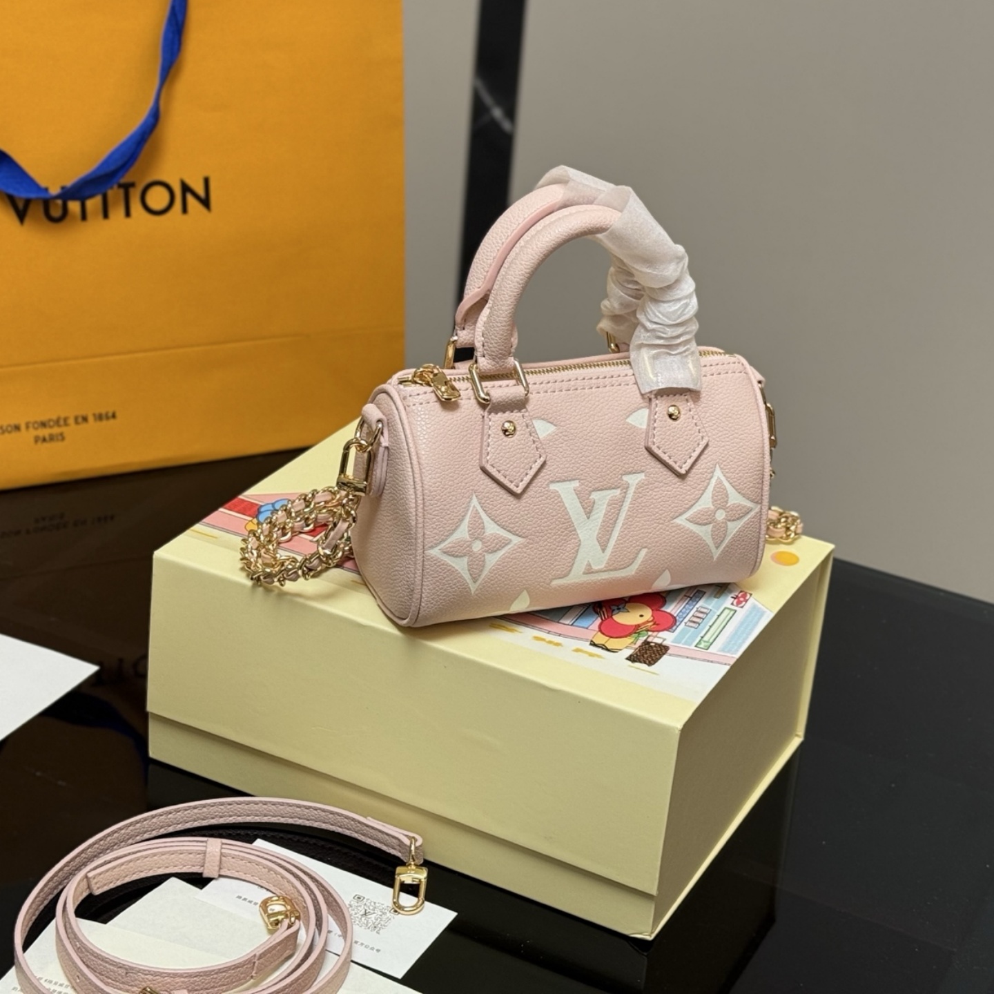 LV Pink Nano Speedy 16  YV24060508