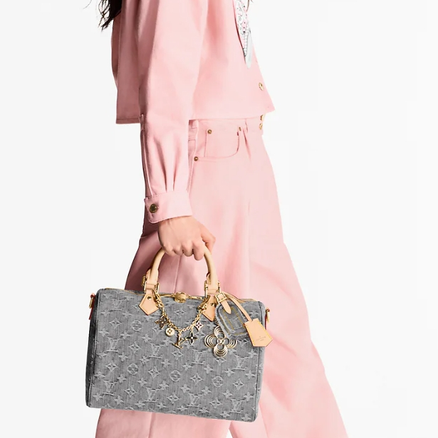 LV Gray denim Speedy Soft 30 YV24060510