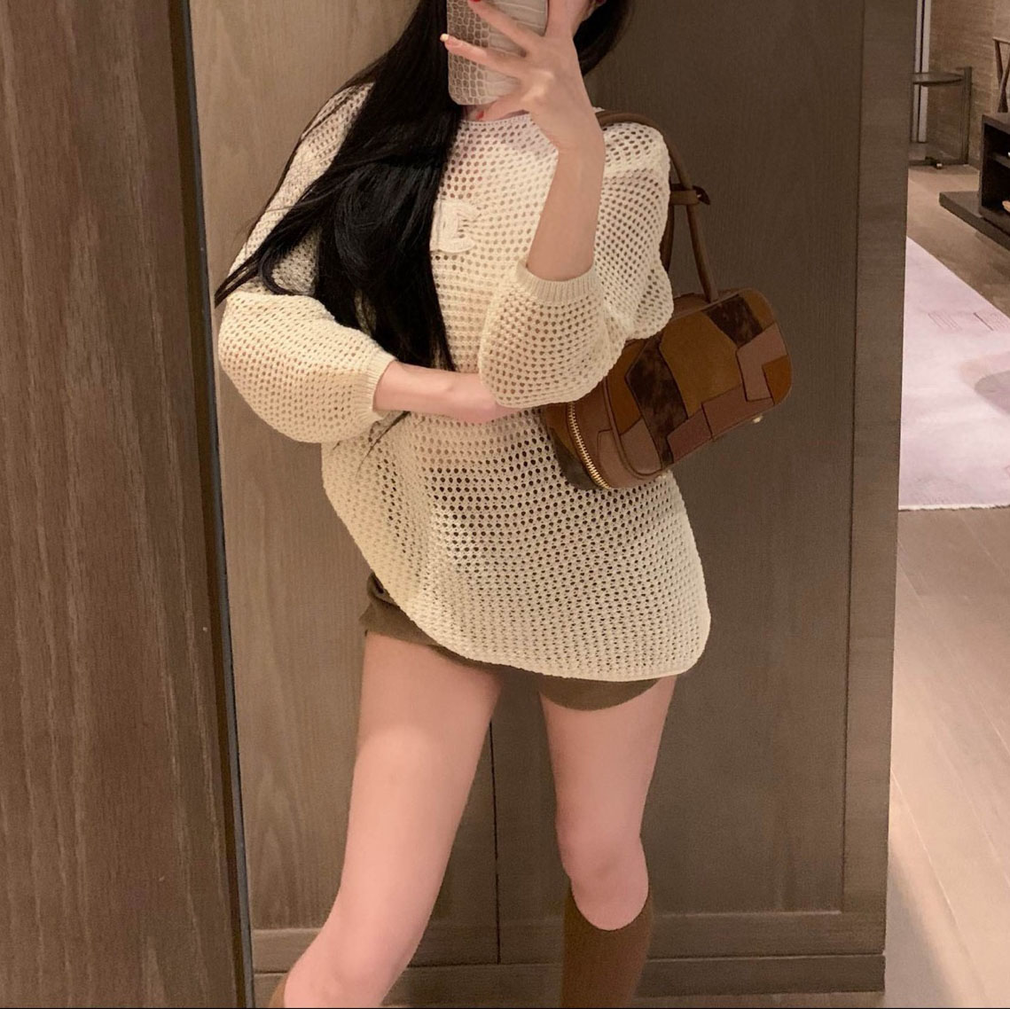 CH Mesh Openwork Sun Protection Sweater FZN250541