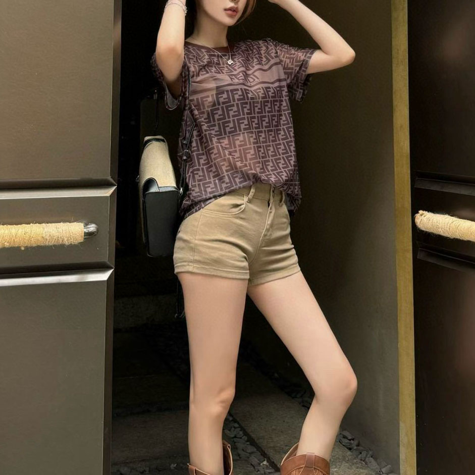 FD Sheer  Short-Sleeve Top FZN250524