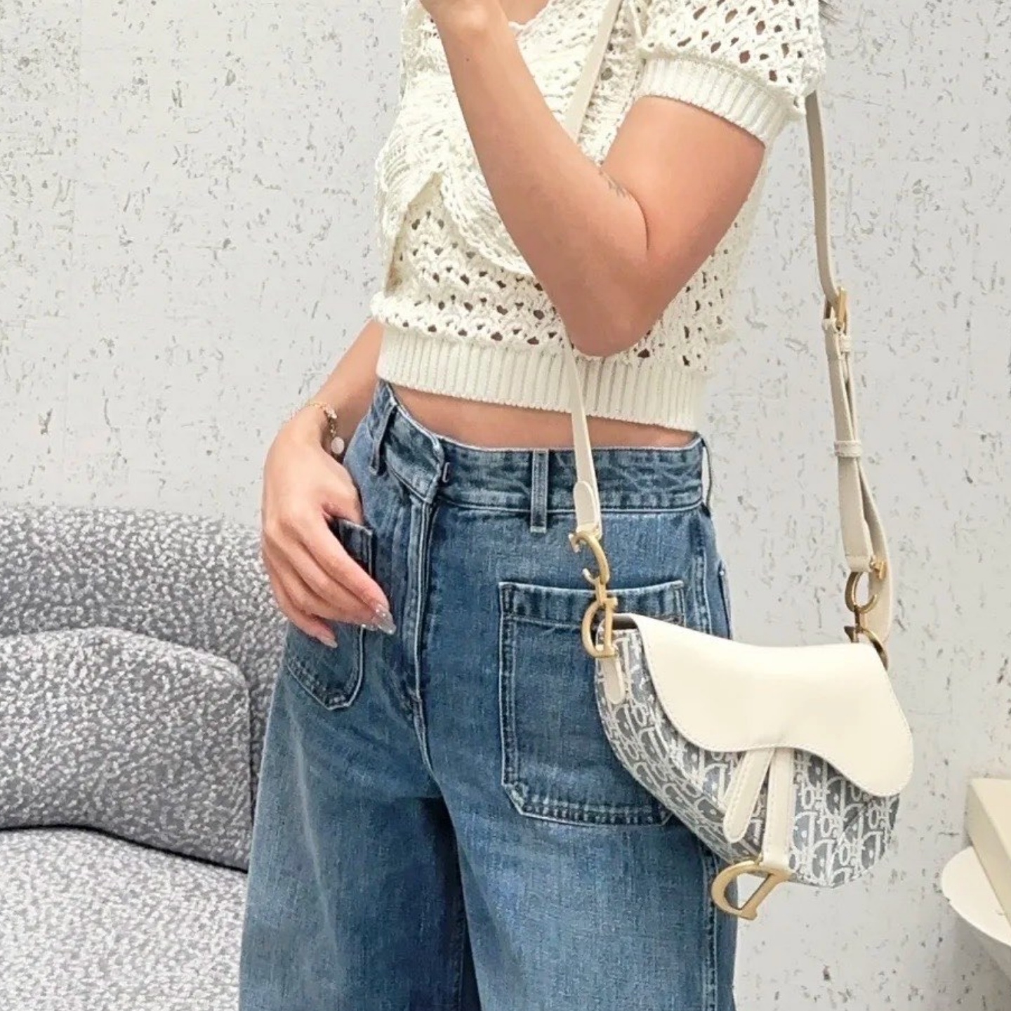 CD Saddle Bag with Strap  YV24061106