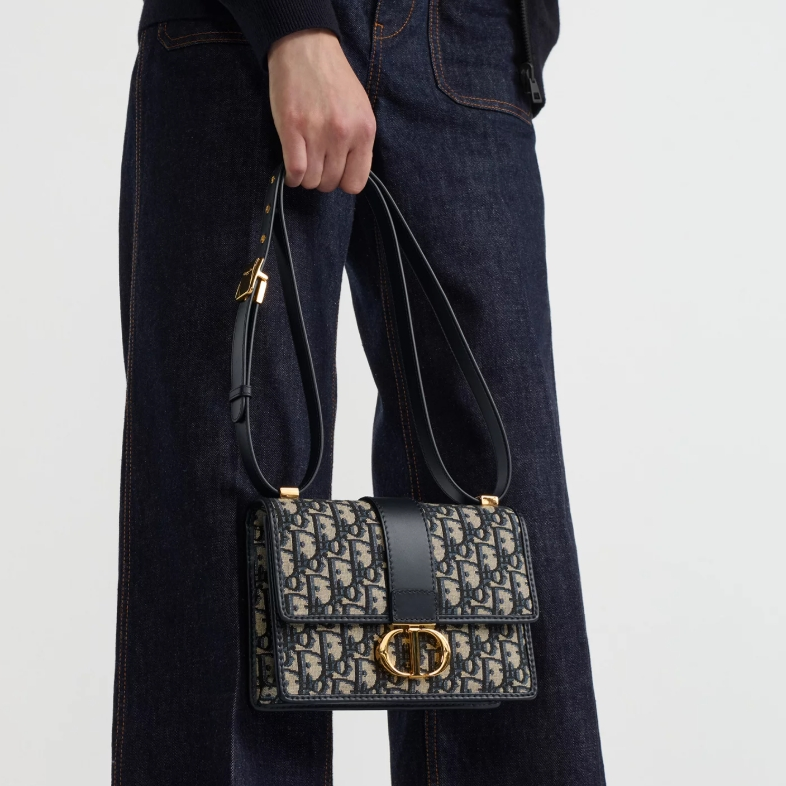 CD Denim Small 30 Mt East-West Bag with Chain  YV24061111