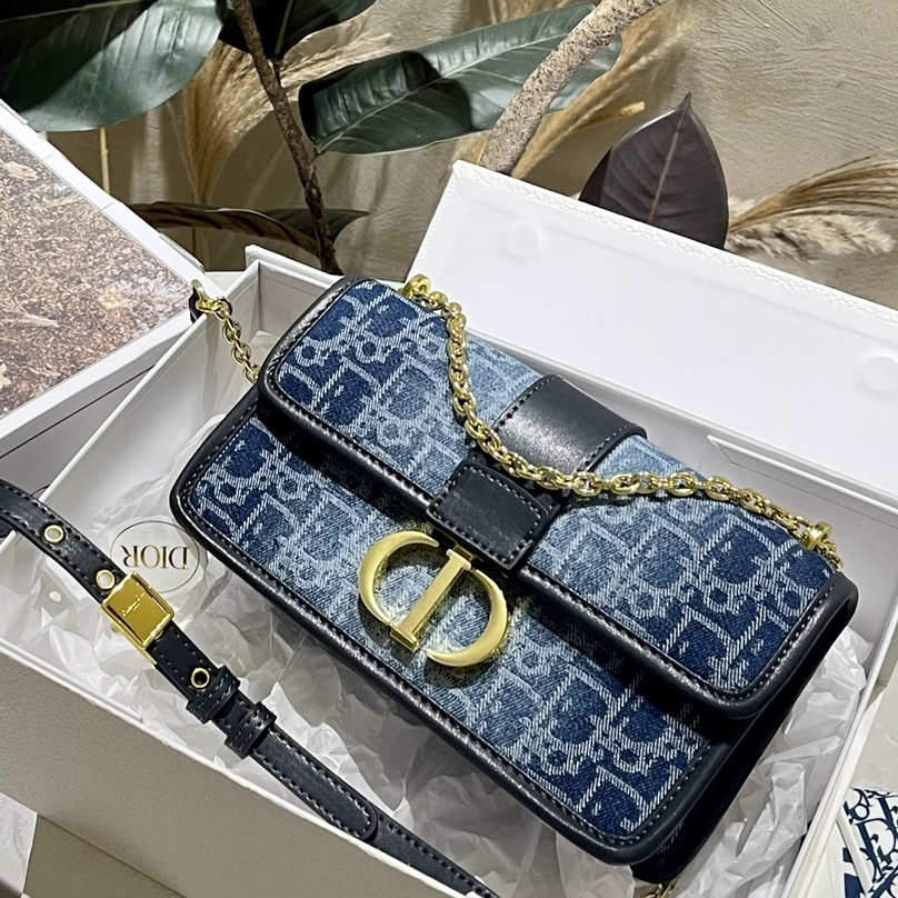 CD Denim 30 Mt East-West Bag with Chain  YV24061110