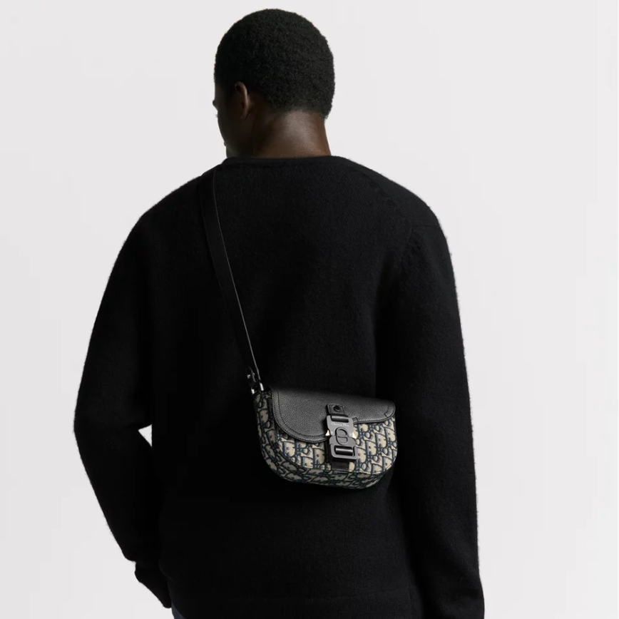 CD Small Saddle Messenger Cowhide Bag  YV24061102