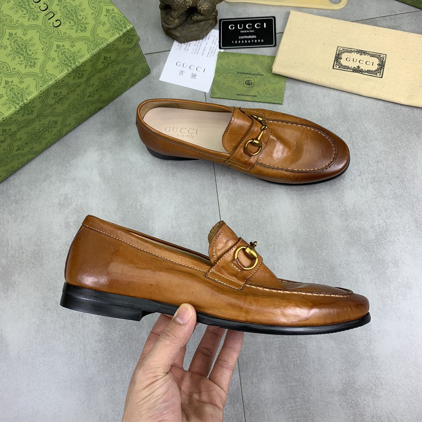 GG Men's Horsebit Casual Leather Shoes BV250619