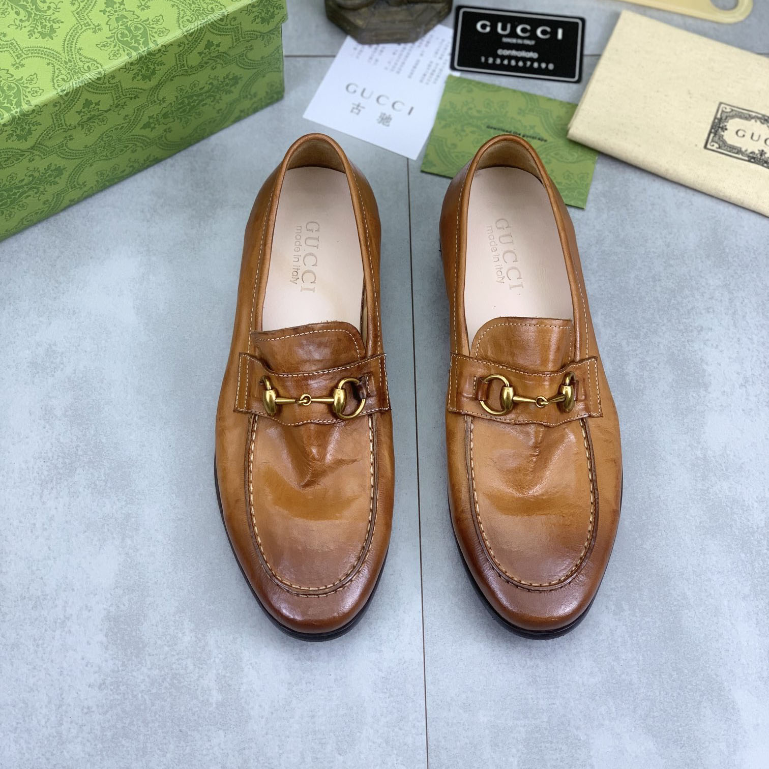 GG Men's Horsebit Casual Leather Shoes BV250619