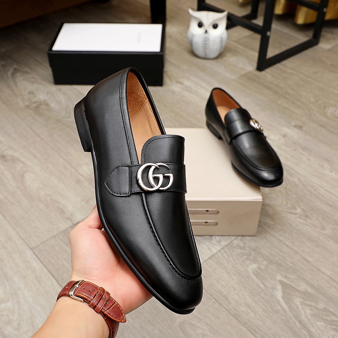GG Classic Double Glogo Leather Shoess BV250648