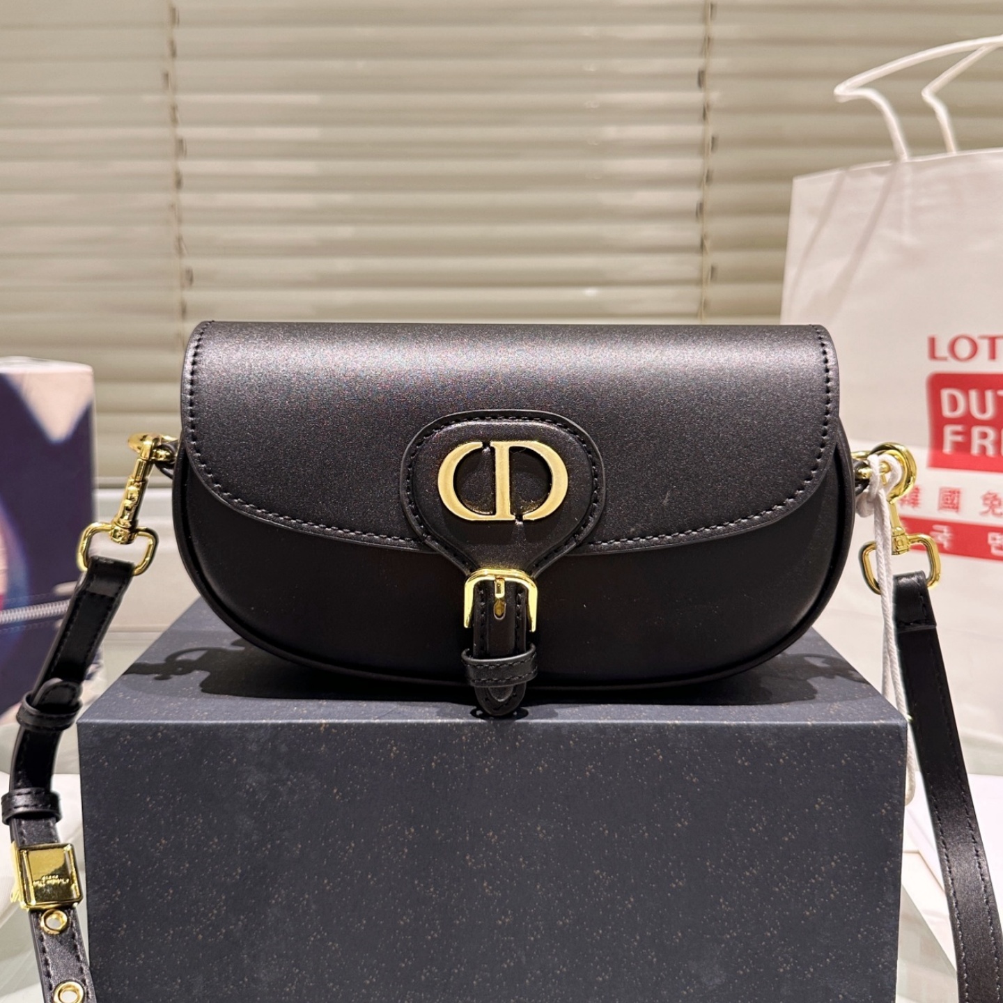 CD Cowhide Medium Bobby East-West Bag YV24061204