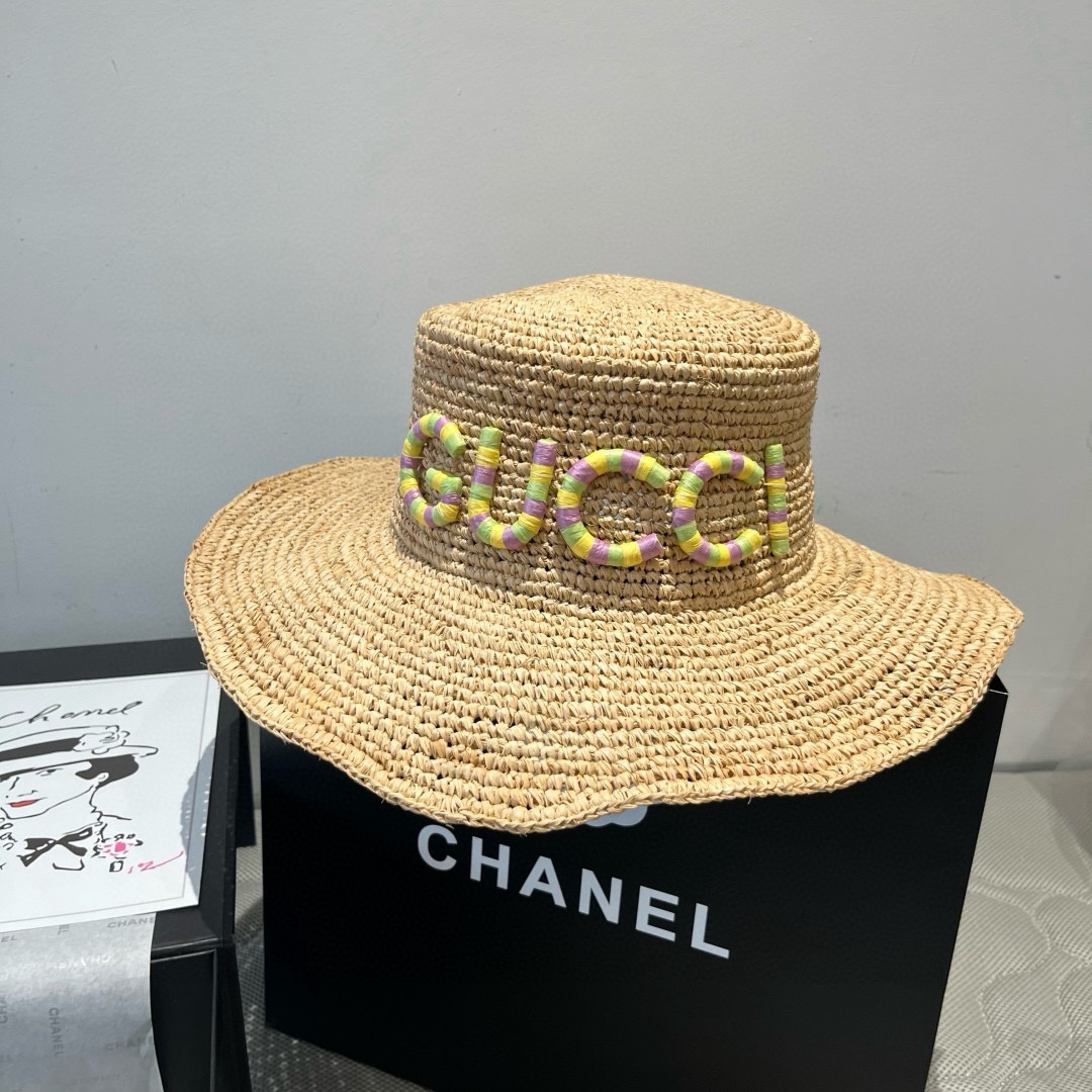 GG Raffia Hat BV250660