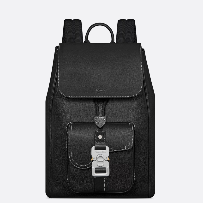 CD Grained Calfskin Saddle Zip Backpack YV24061214