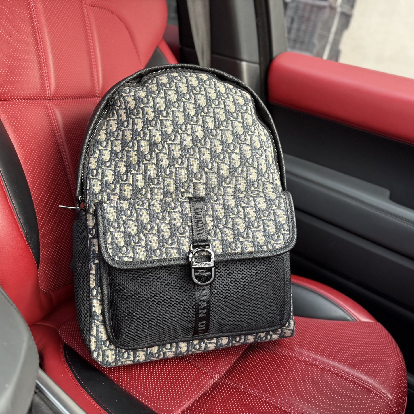 CD Grained Calfskin Saddle Zip Backpack YV24061215