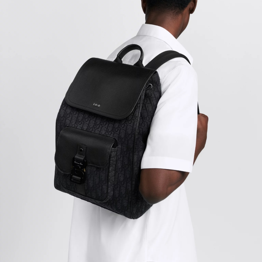 CD Oblique Jacquard Saddle Zip Backpack YV24061213