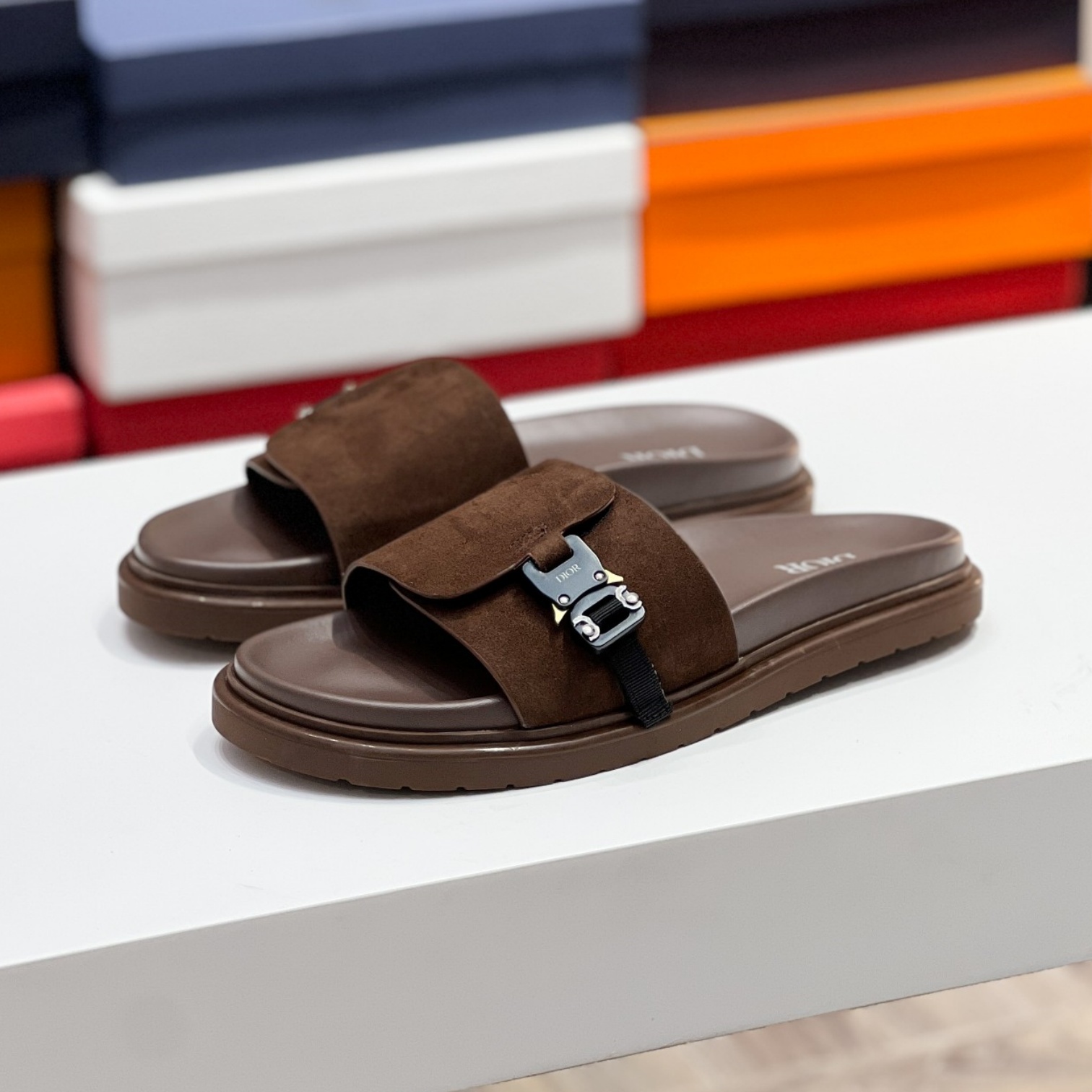 CD Men's Suede Slippers Aqua Sandal YV24061318