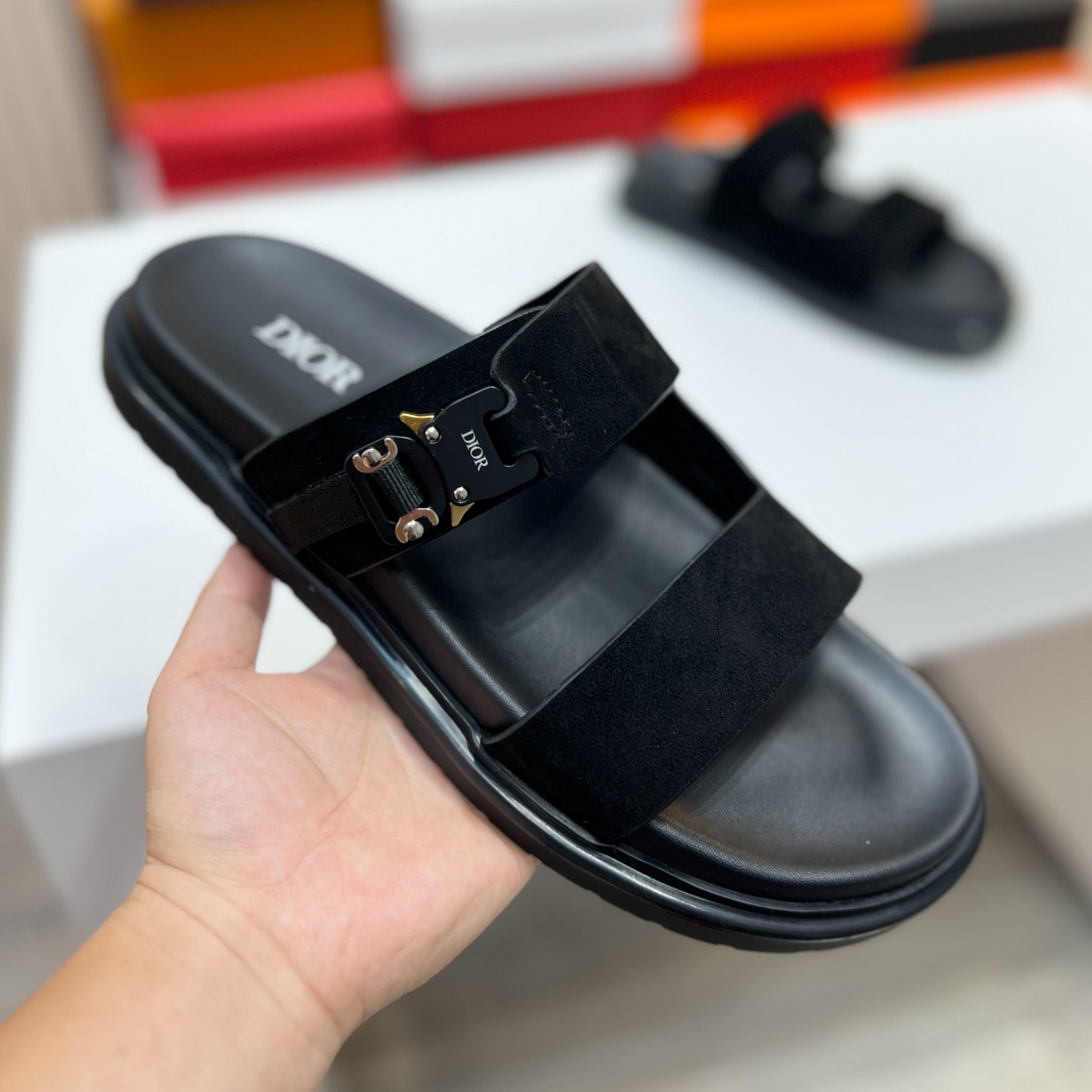 CD Men's Suede Slippers Aqua Sandal YV24061317