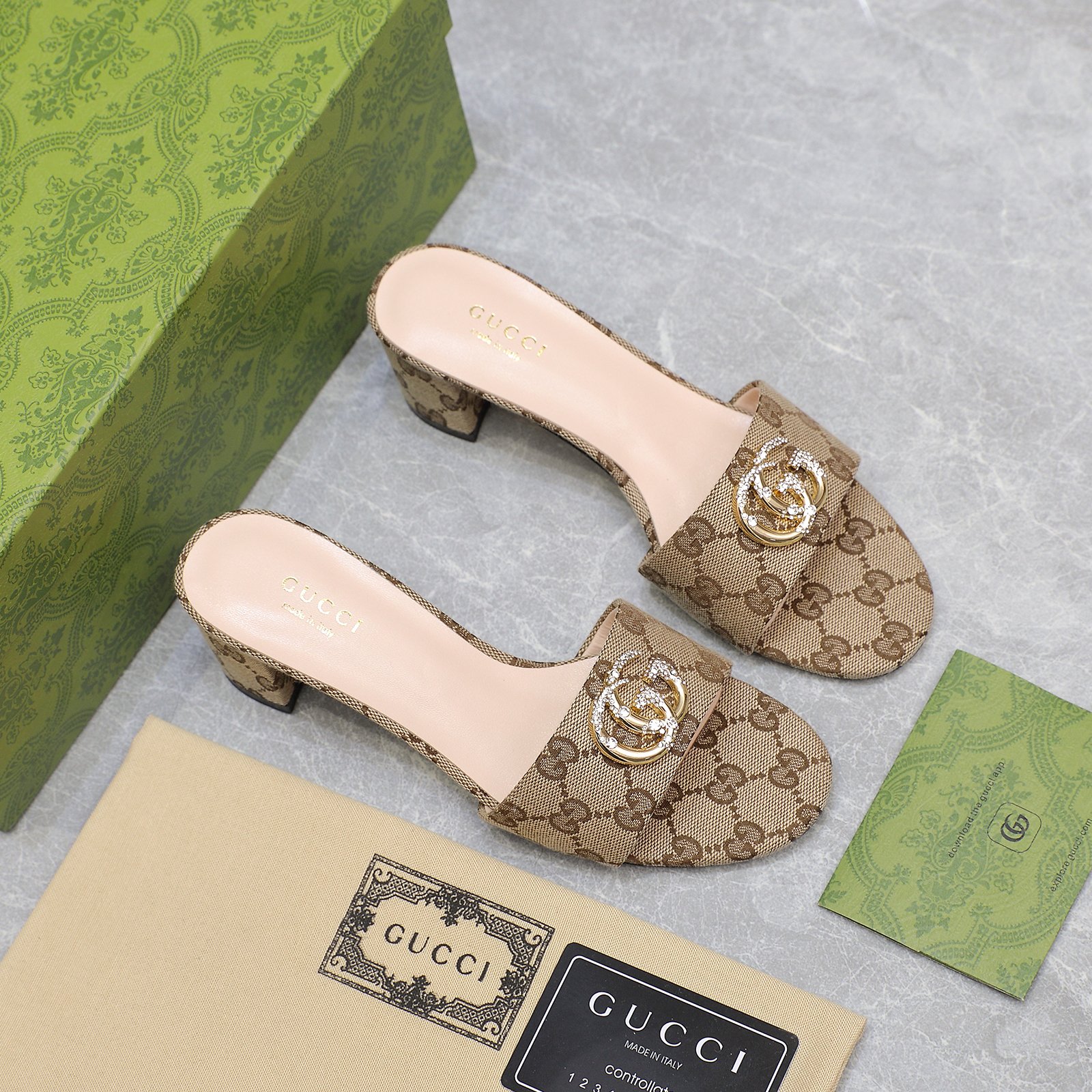 GG Classic Double G Embossed High Heels BV250695