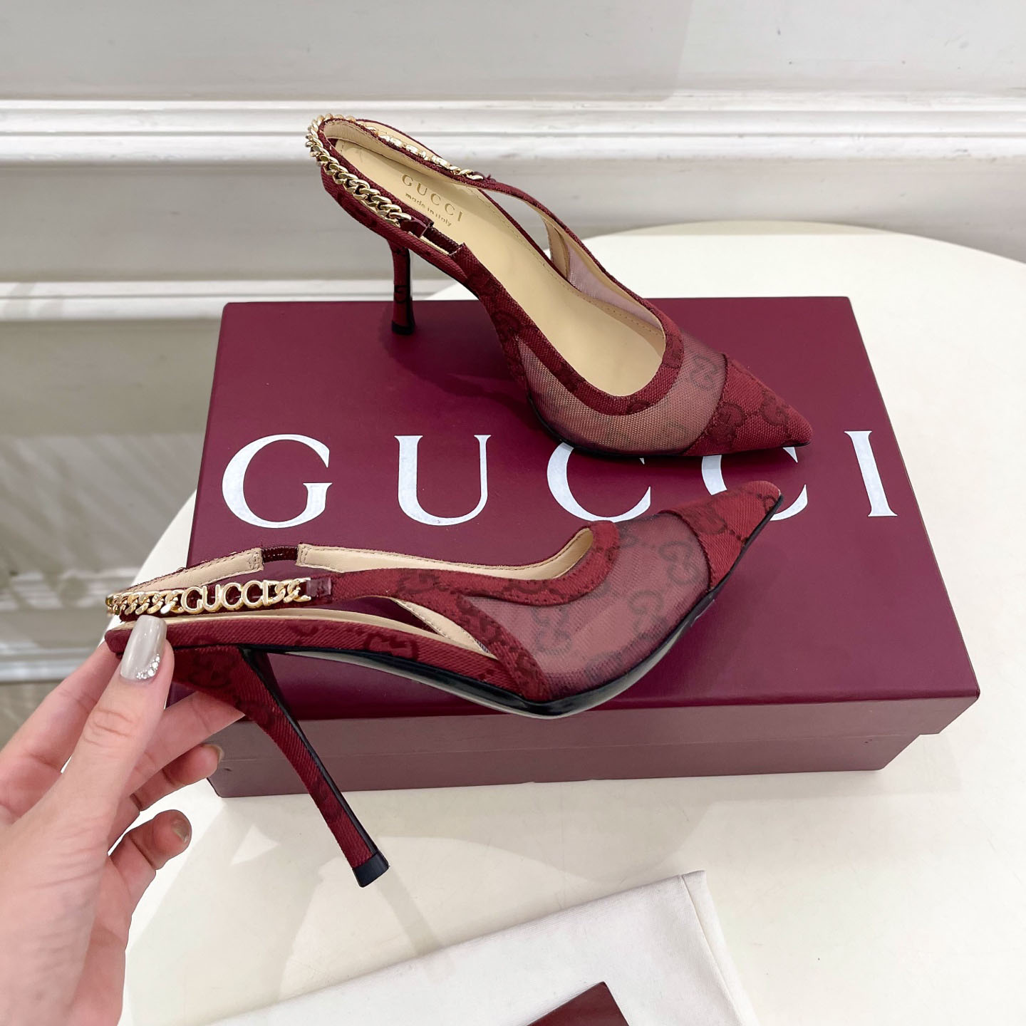 GG Fashion Chain High Heels BV250689