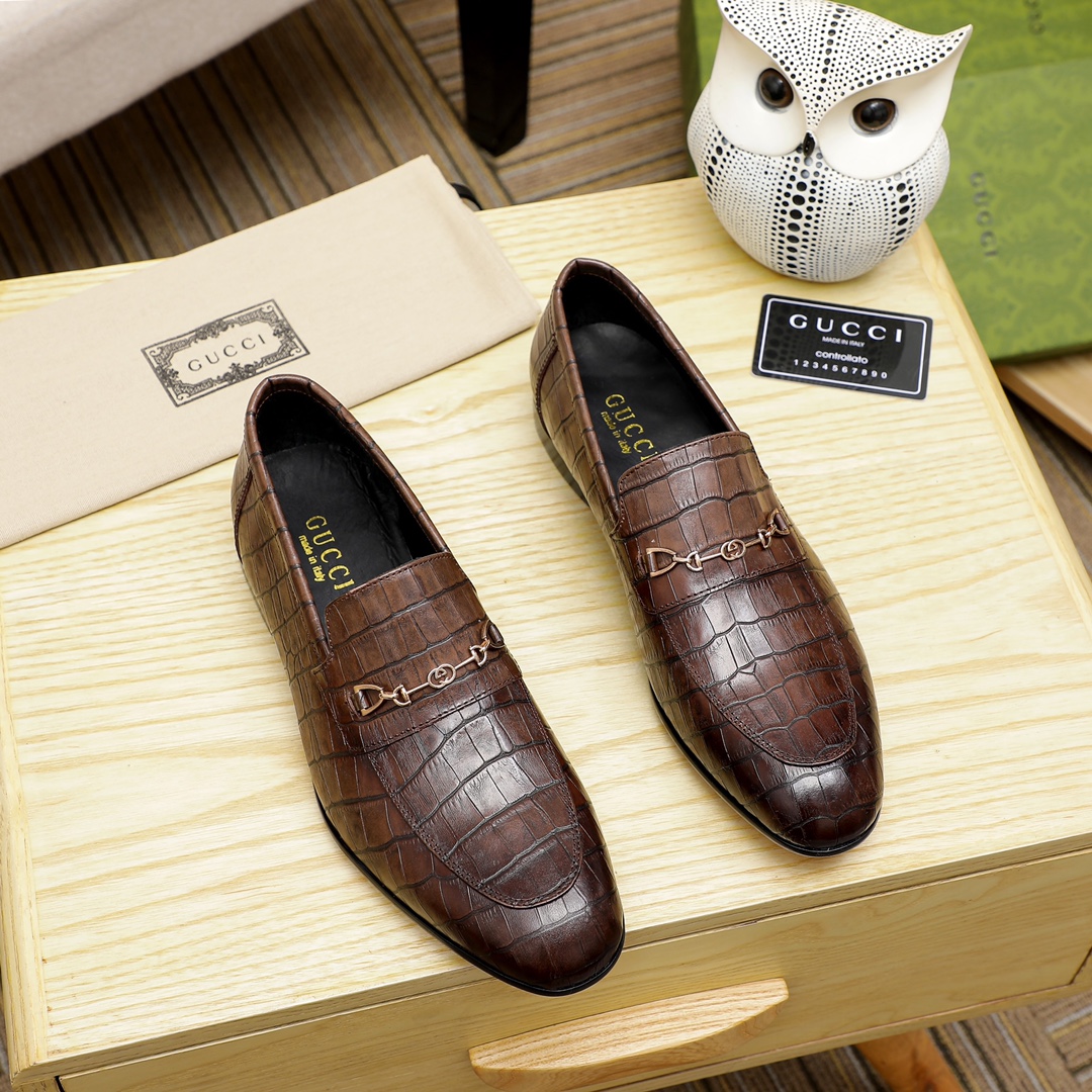 GG Men's Horsebit Leather Shoes BV250671