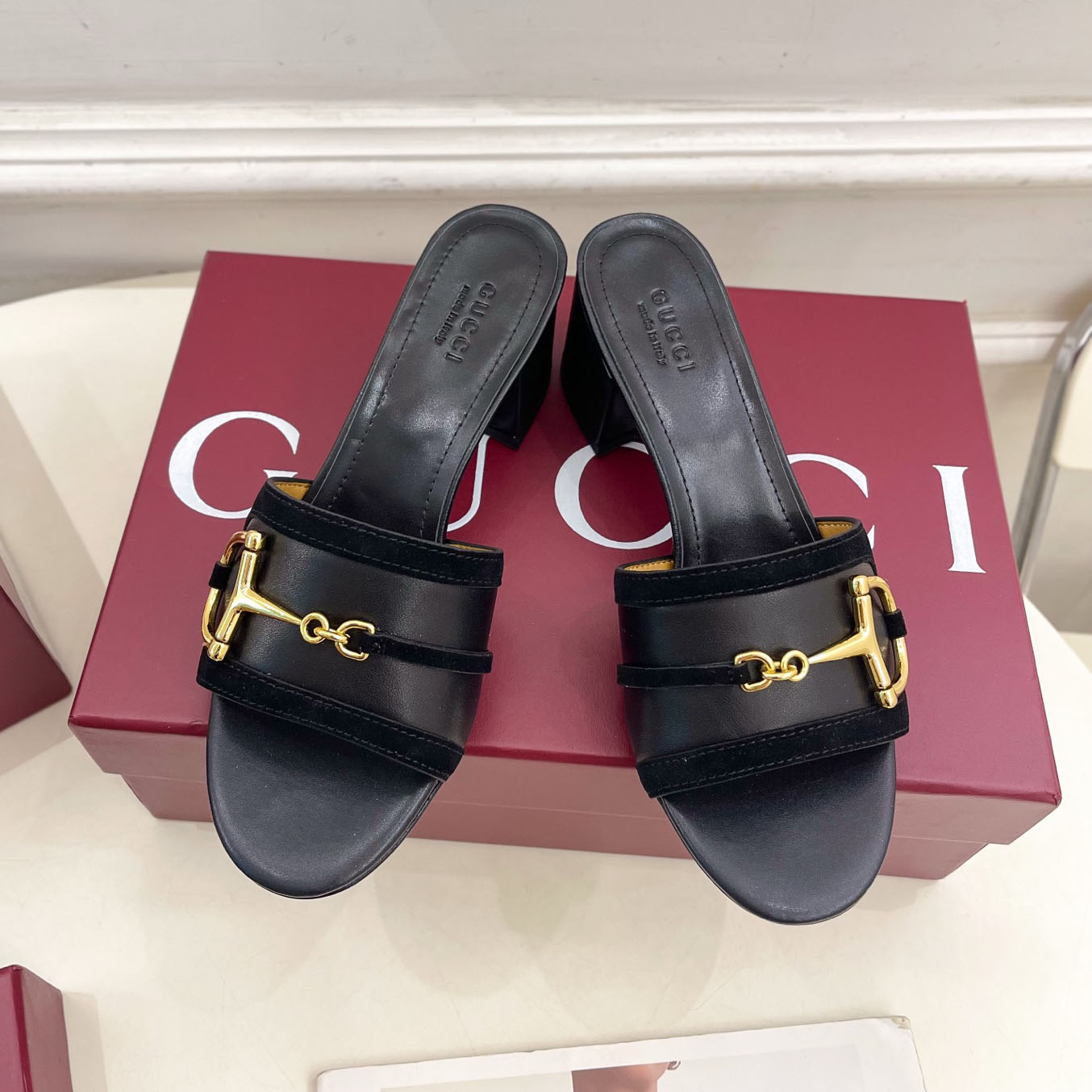 GG Half Horsebit Fashion High Heels BV250672