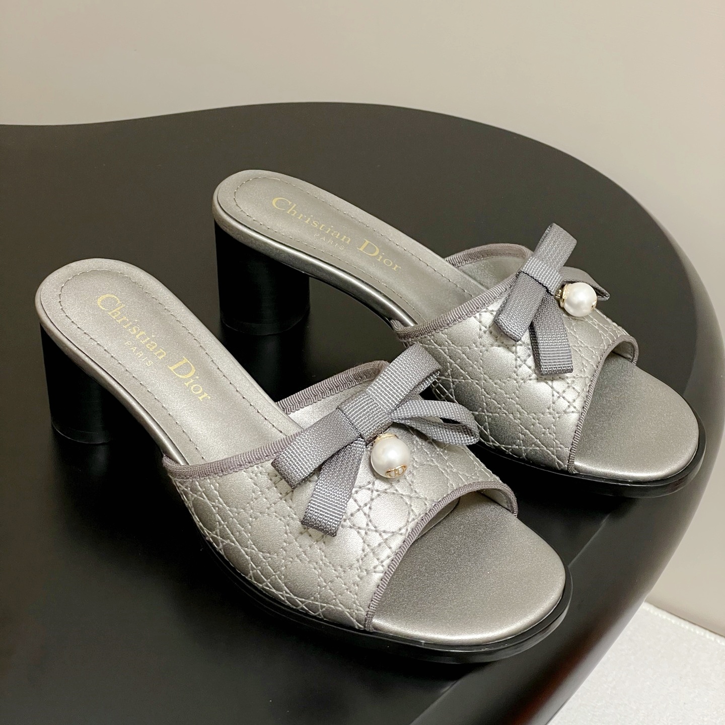 CD Ballet Cylindrical Heel Slide Sandals YV24061430