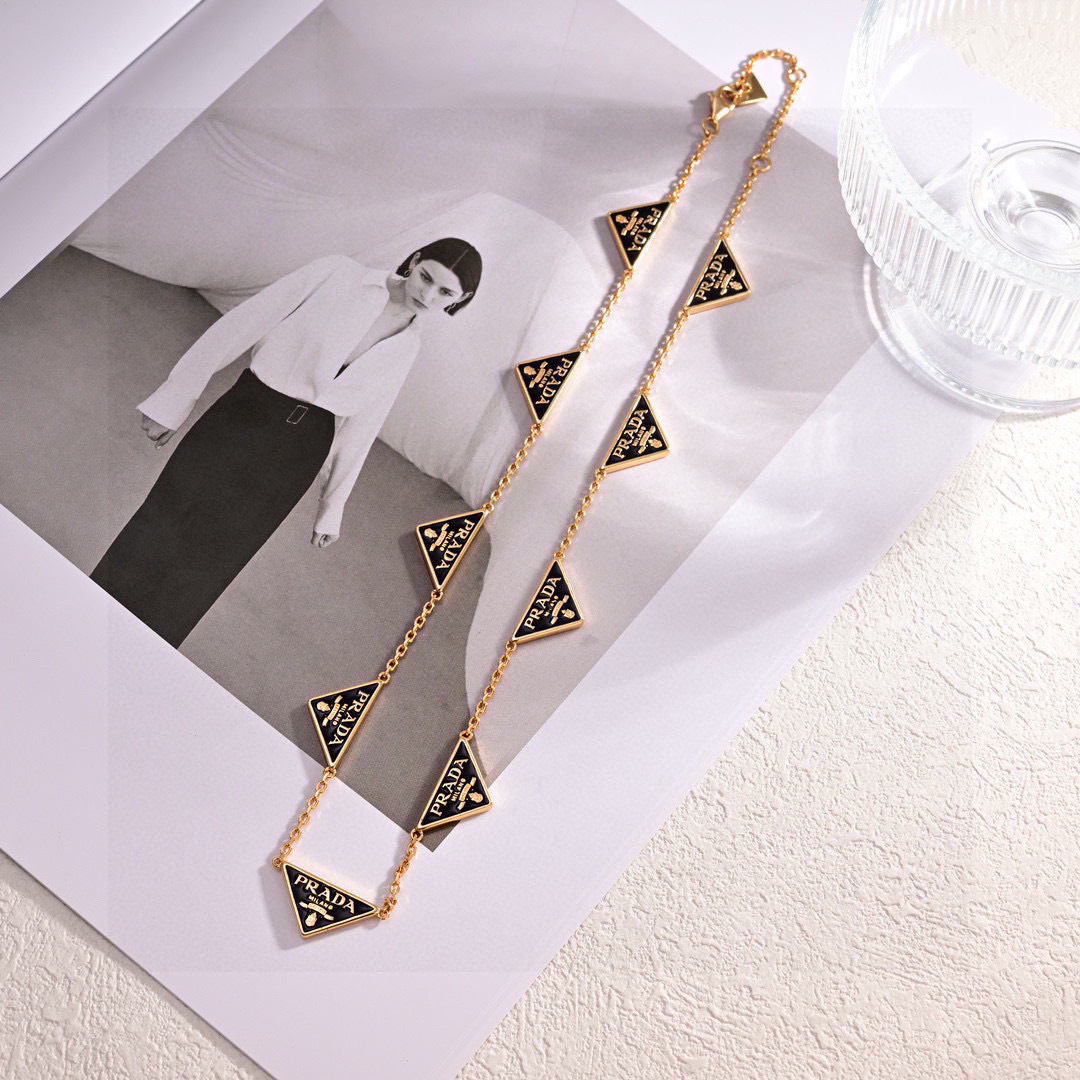 PRA Classic Triangle Logo Necklace Ev25061057