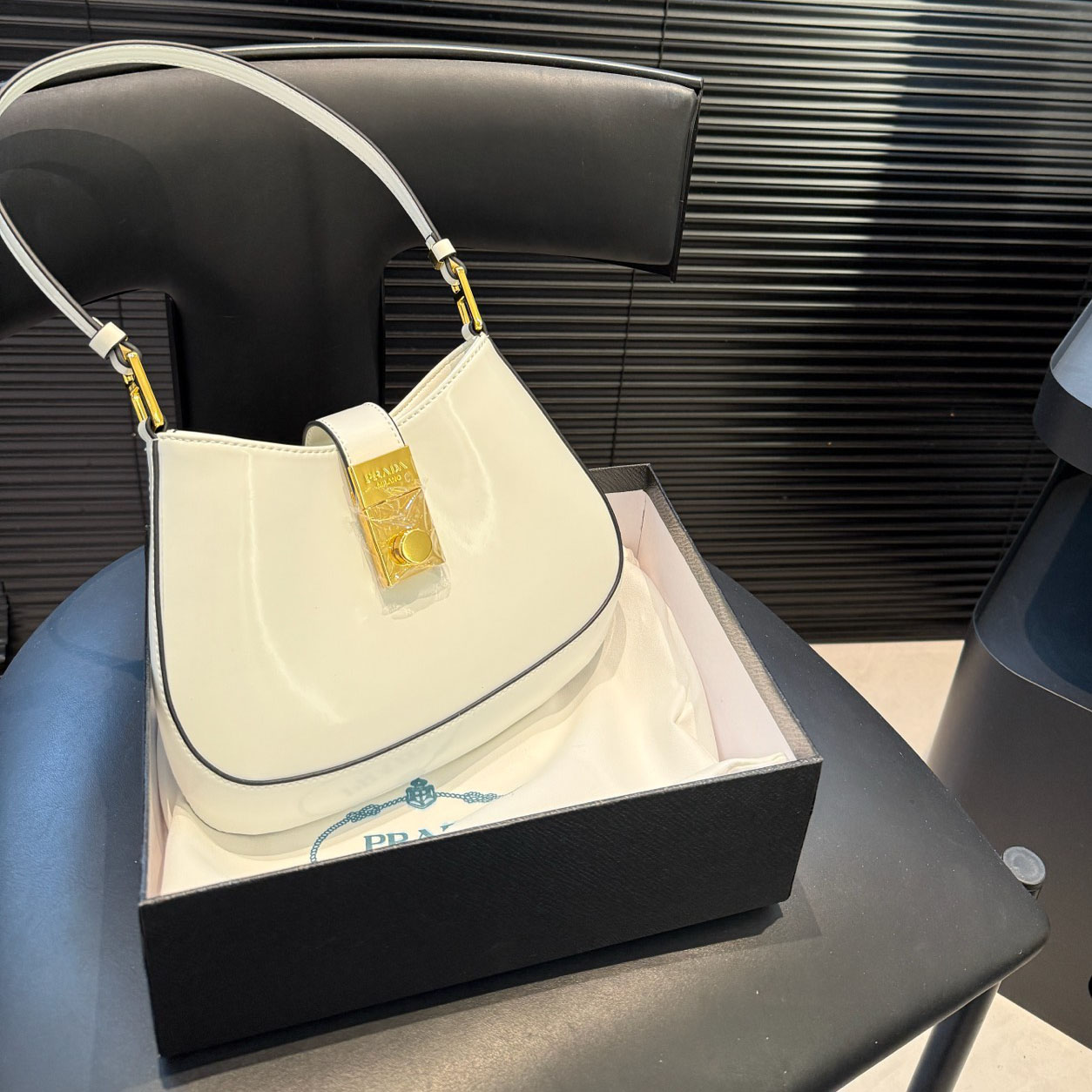 PRA Round Buckle Shoulder Bag Ev25061032