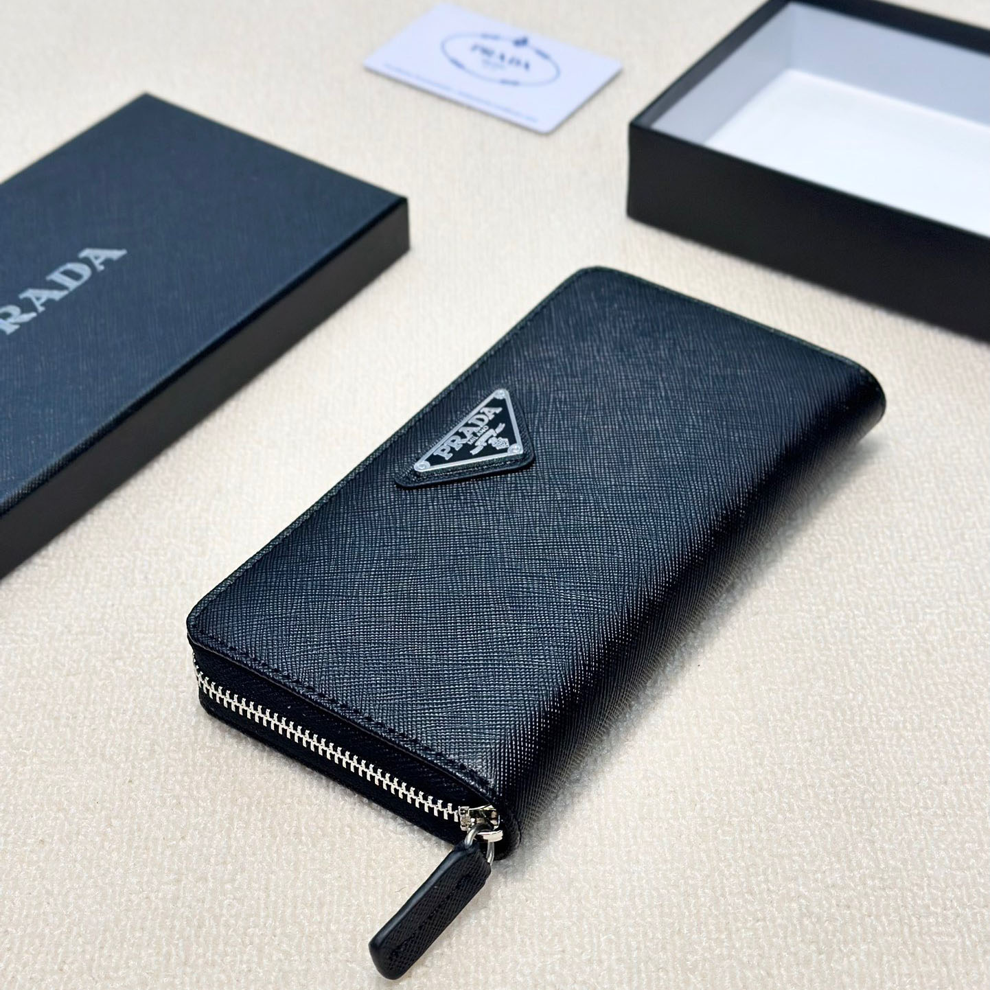 PRA Classic Triangle Micro Logo Long Wallet Ev25061001