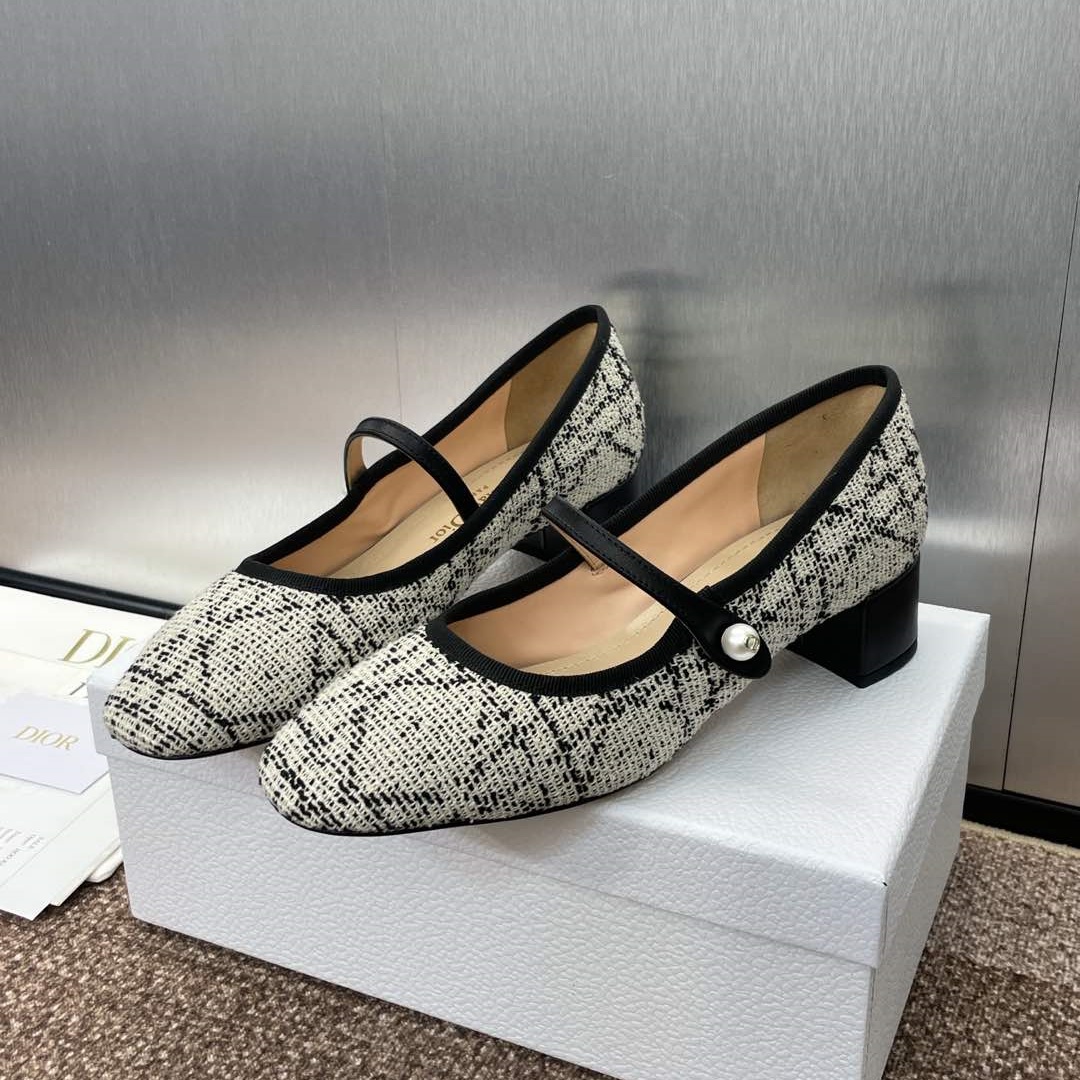 CD Cannage Tweed Ballet Pump YV24061420