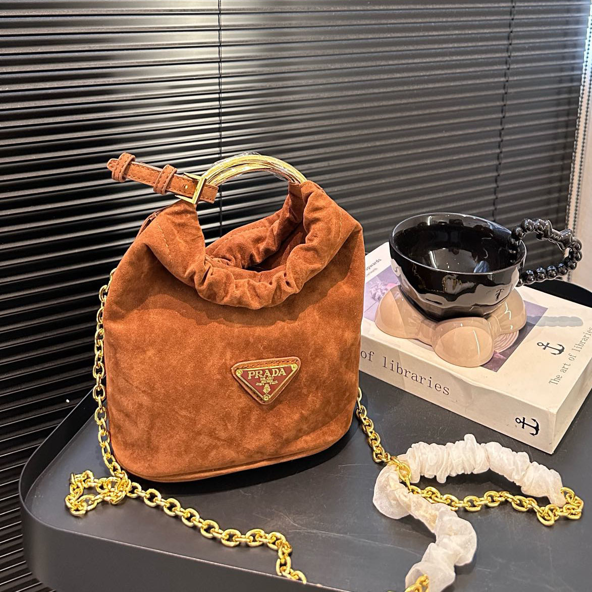 PRA Metal Mini Handle Bag Ev25061042