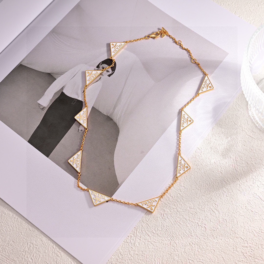 PRA Classic Triangle Logo Necklace Ev25061057