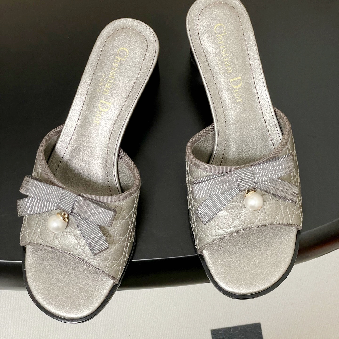 CD Ballet Cylindrical Heel Slide Sandals YV24061430