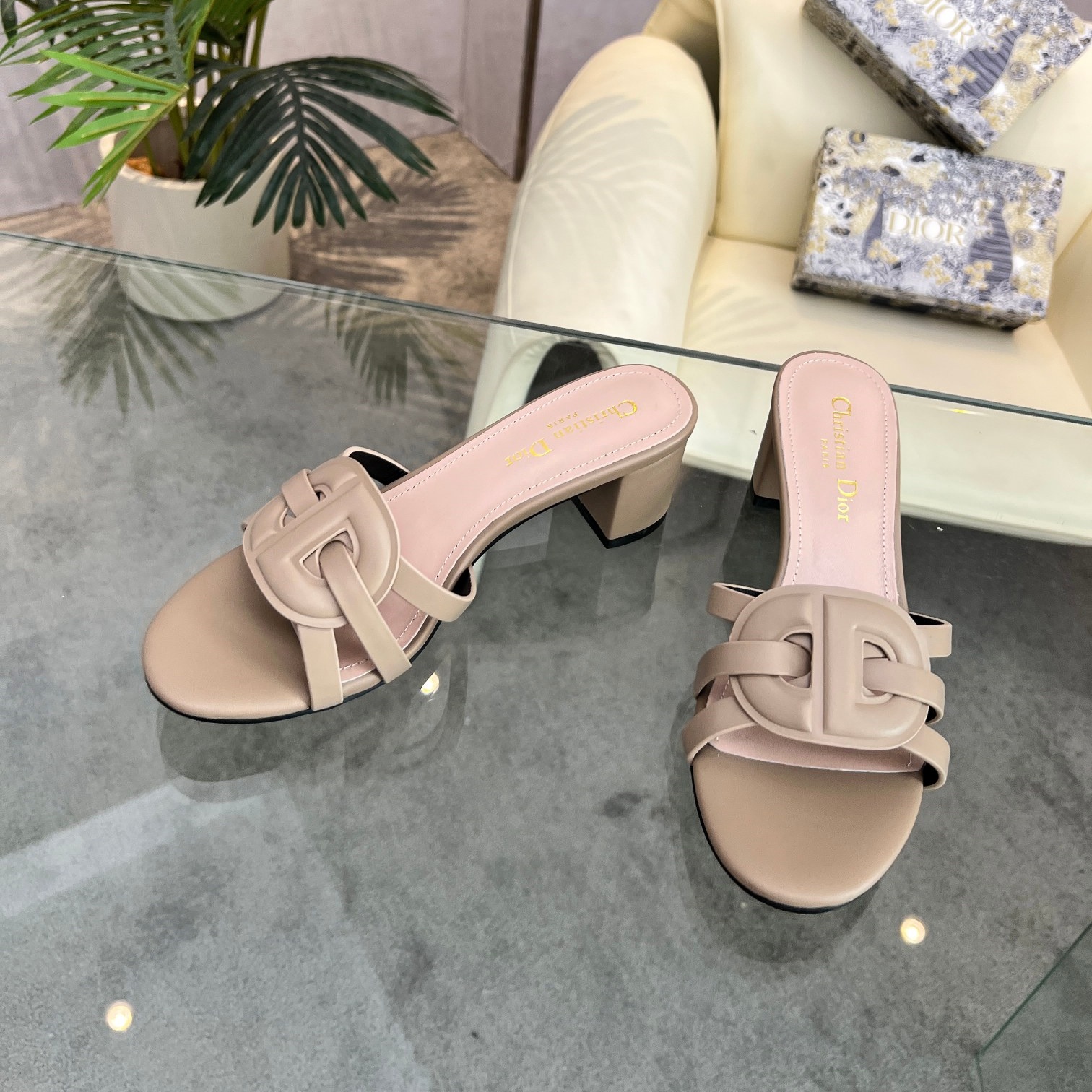 CD D-Club Slide block - heel sandals YV24061502