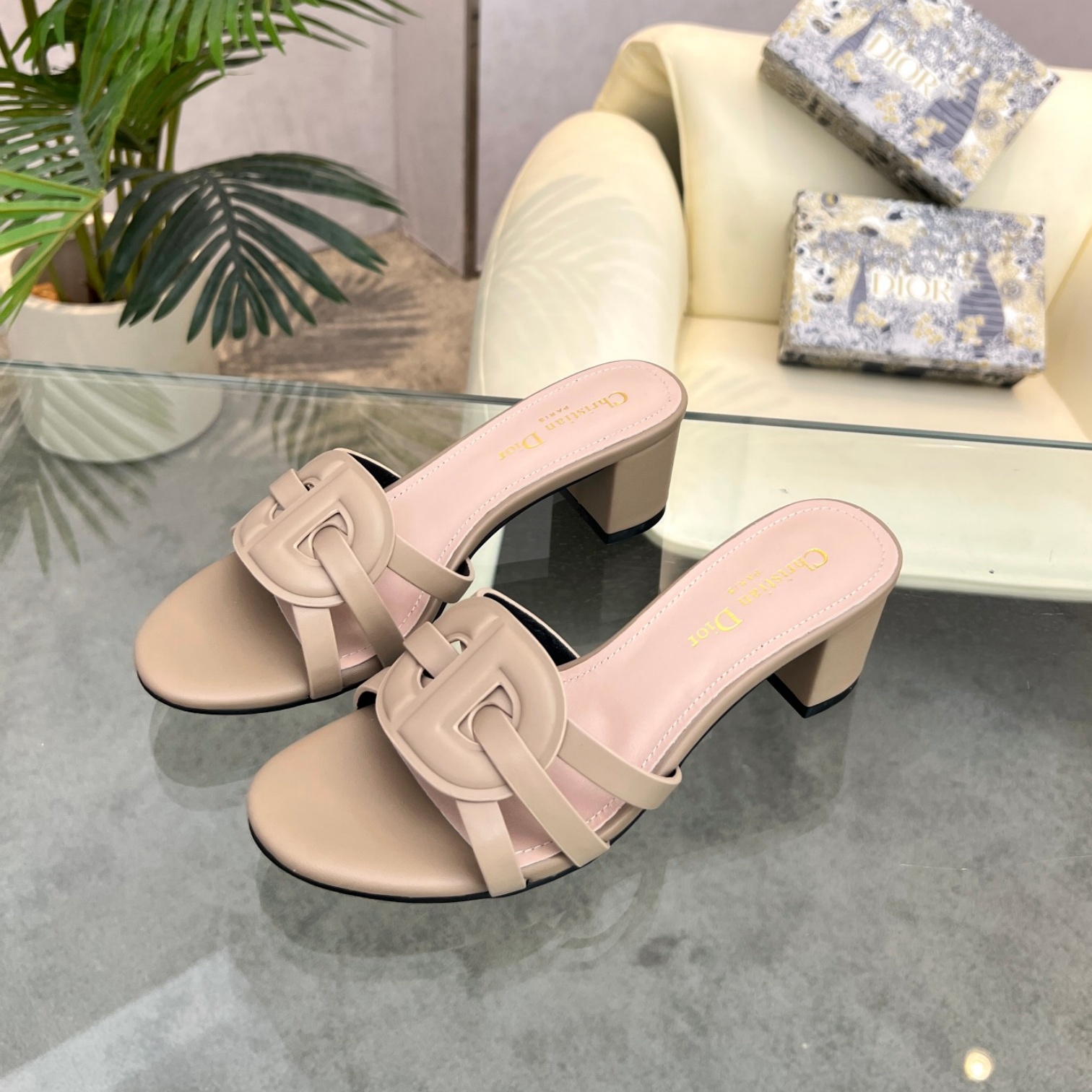 CD D-Club Slide block - heel sandals YV24061502