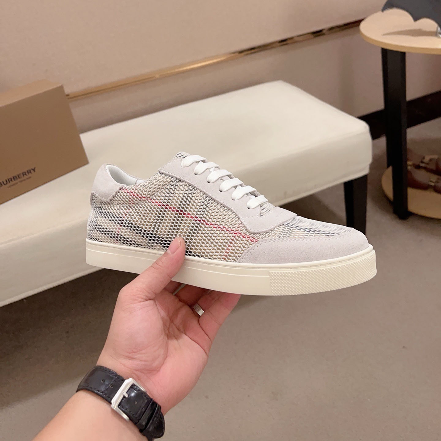 Bur Men's Mesh Twill Casual Shoes Ev25061217