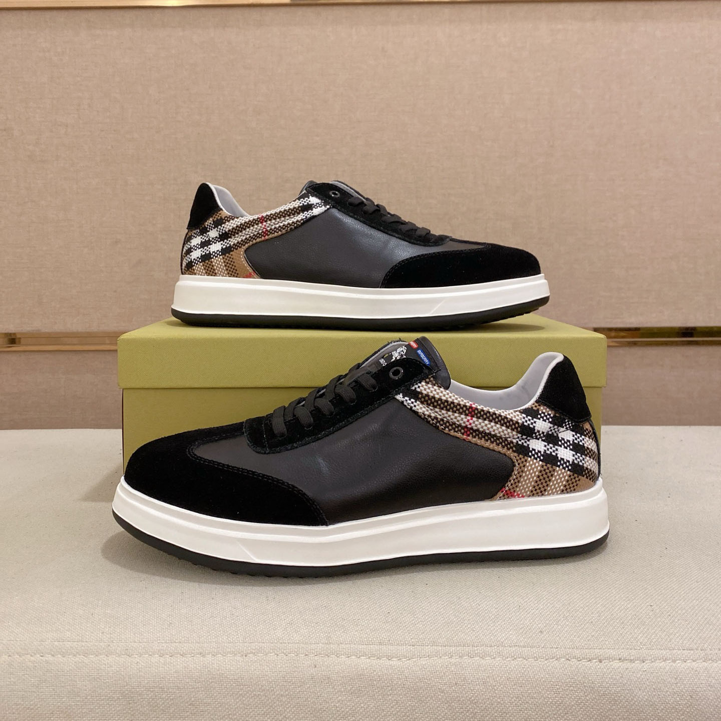 Bur Men's Classic Leather Panel Loafers Ev25061214