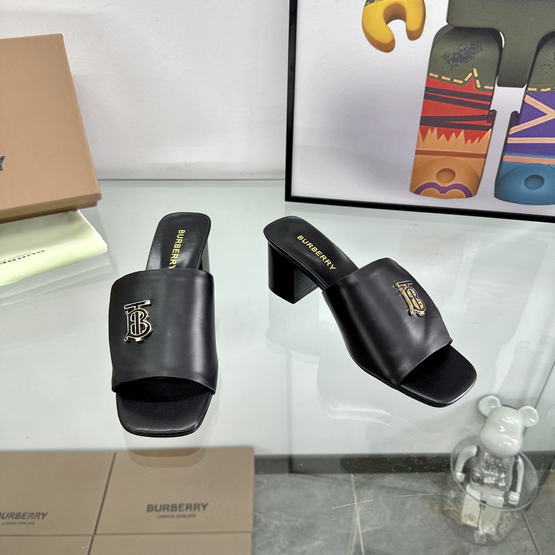 Bur Block Heel Sandals Ev25061175