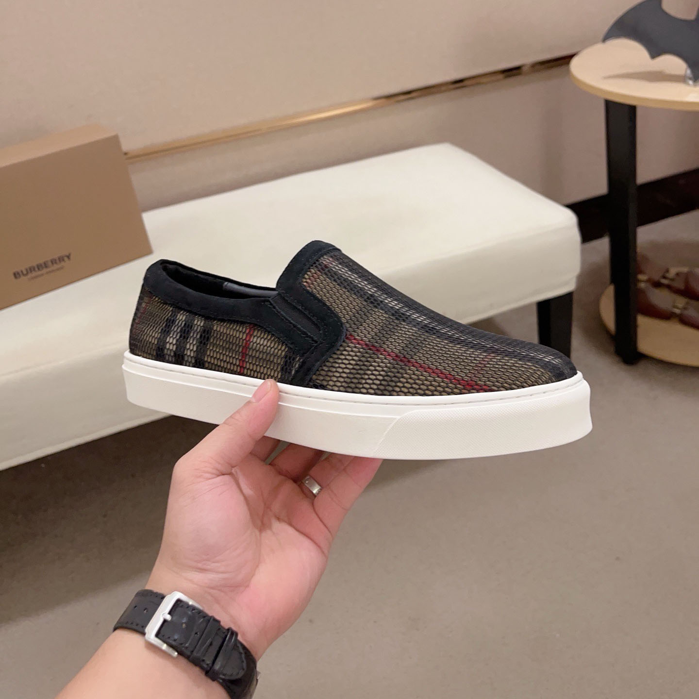 Bur Men's Mesh Twill Slip-On Ev25061216