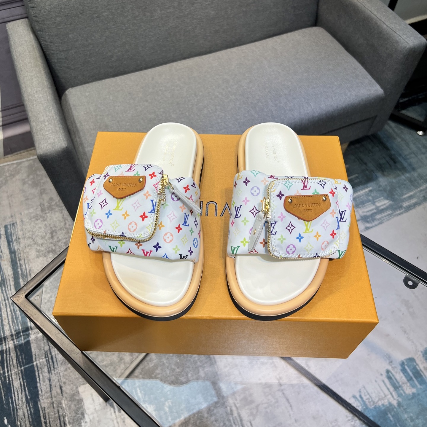 LV Monogram Flat Slide Sandals  YV24061723