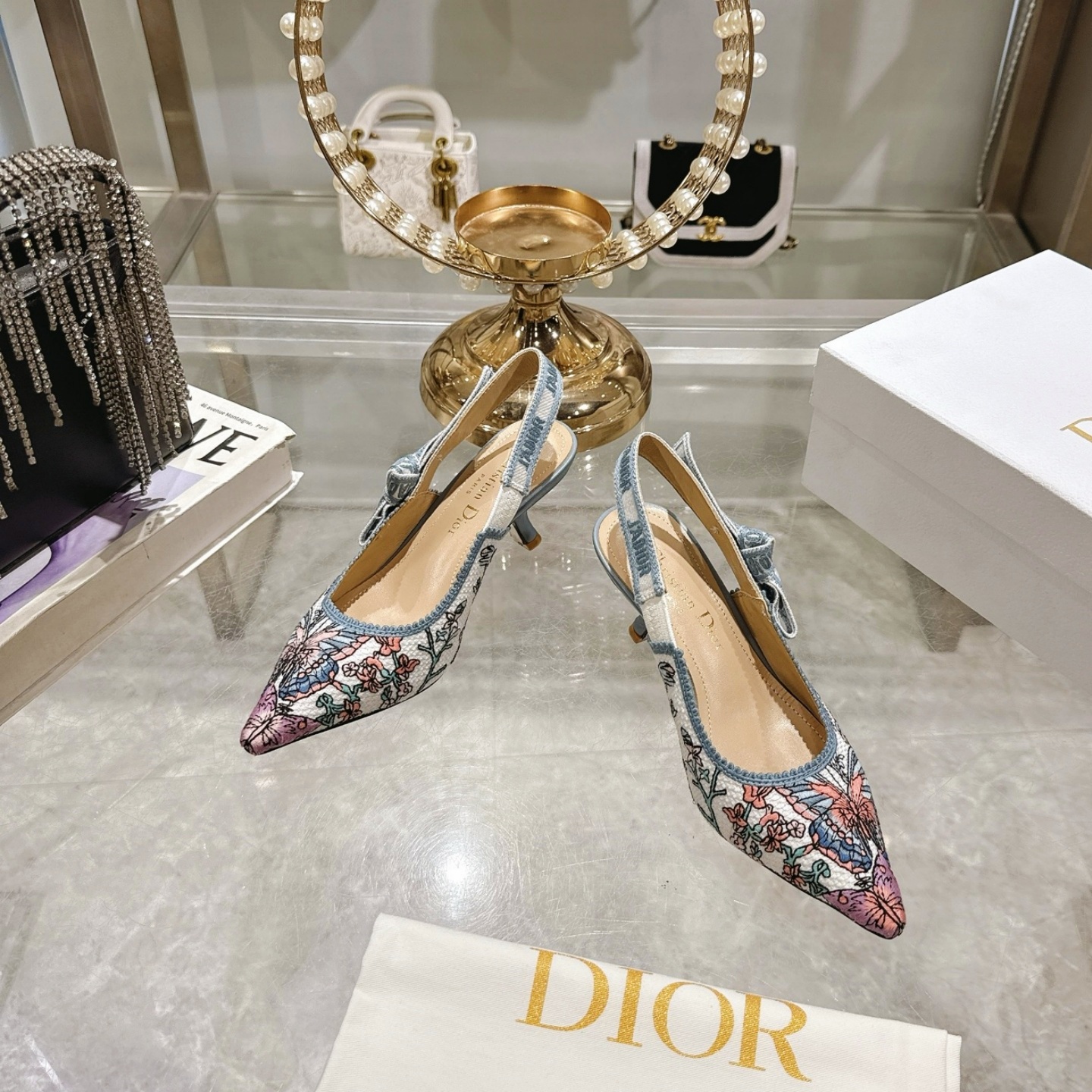 CD Jacquard embroidery Slingback Pump YV24061710