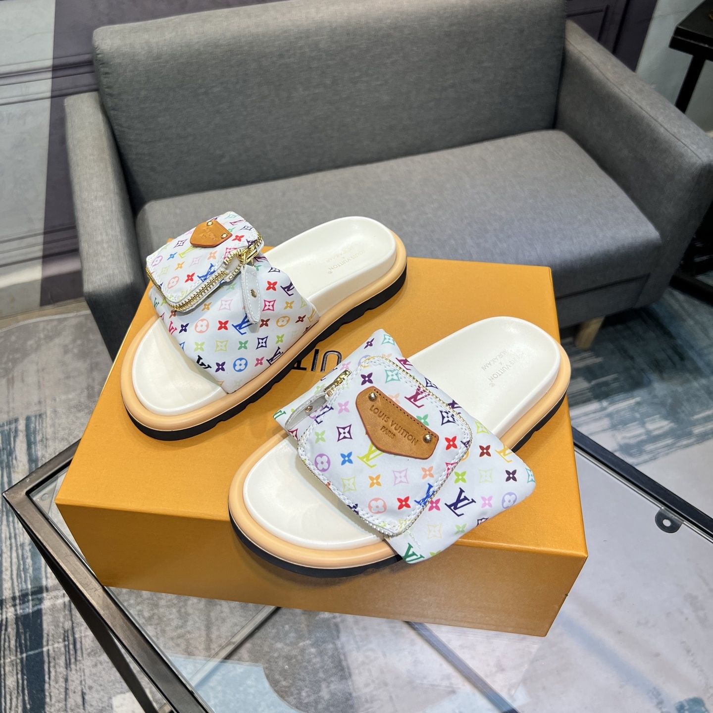 LV Monogram Flat Slide Sandals  YV24061723