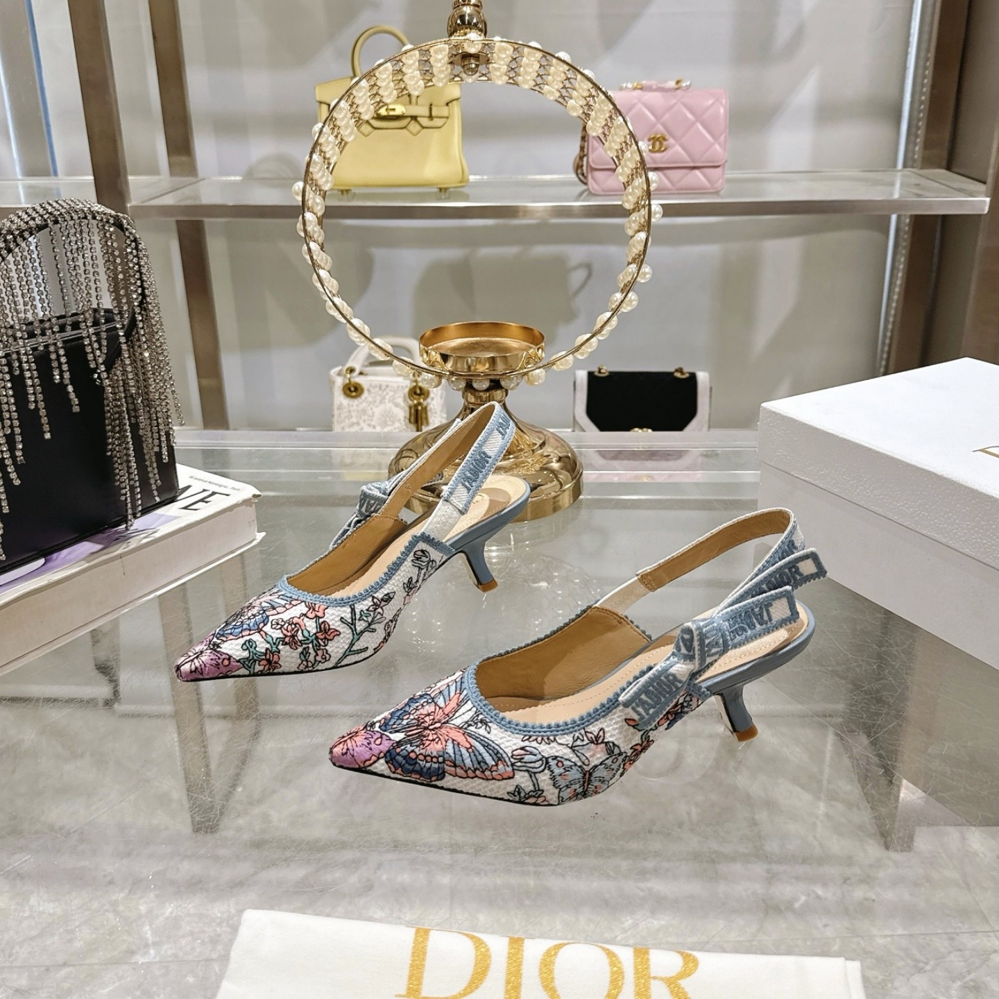 CD Jacquard embroidery Slingback Pump YV24061710