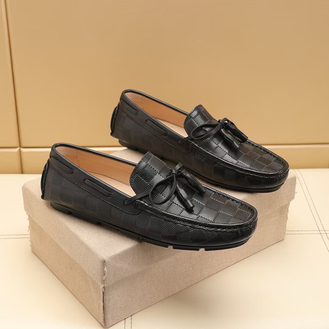 LV Embossed Tassel Checkered Loafers YV24061717