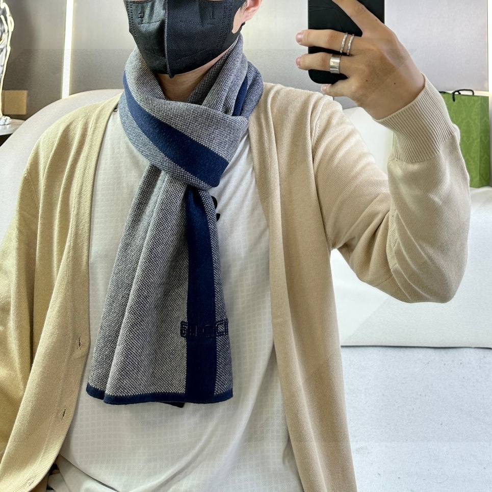 GG Men's Classic Stripes Scarf YV25071109