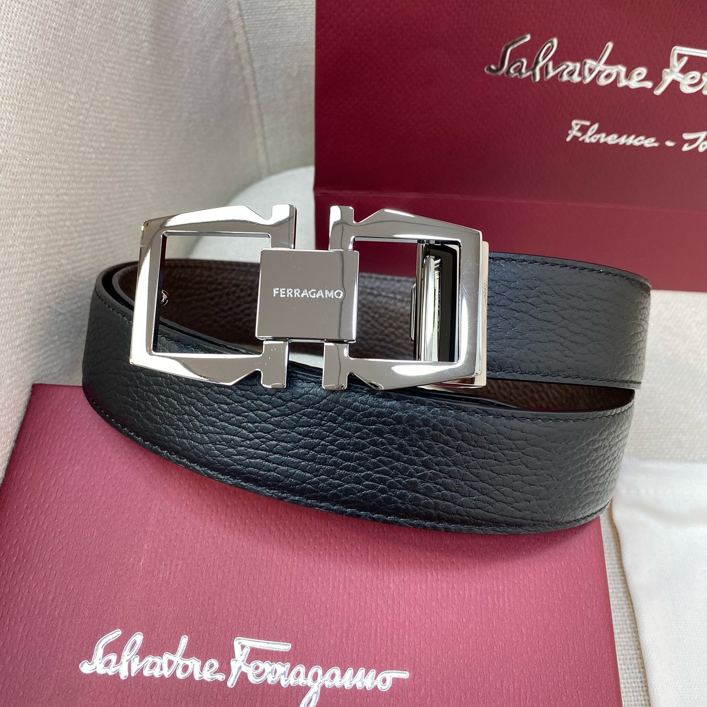 SF Men's basic style High - End Custom - Made Belt YV24071117