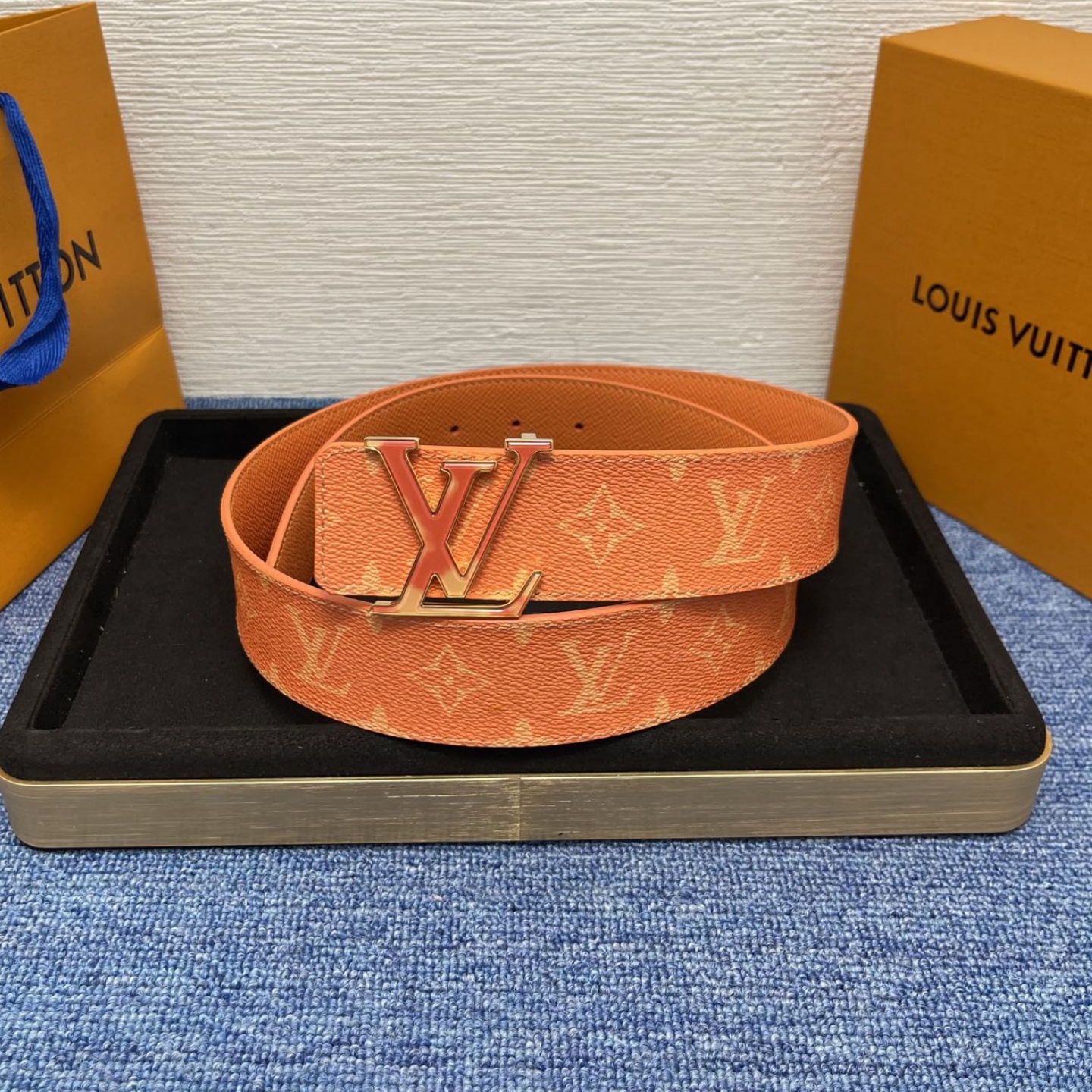 LV Unisex Monogram canvas cowhide leather belt YV24071204