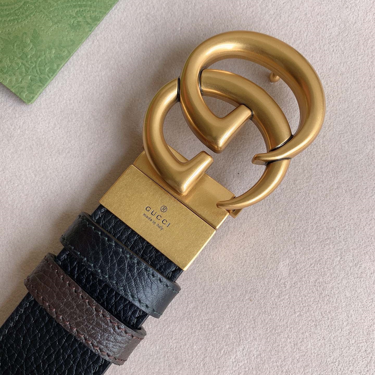 GG Men's logo buckle Reversible classic Cowhide belt YV24071229