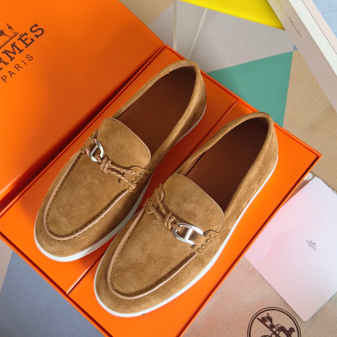 HM Suede Calfskin Loafers DD25071218