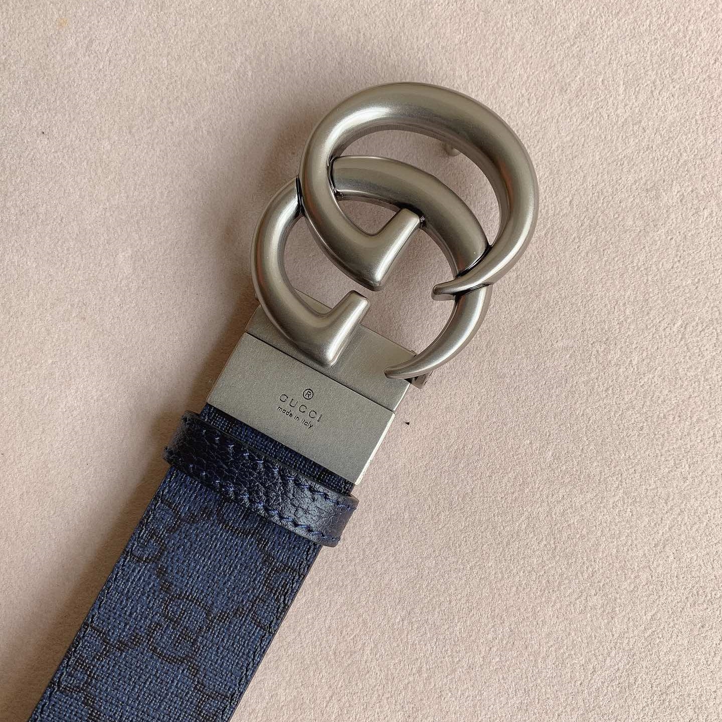 GG Men's  Double - G pattern Reversible classic Cowhide belt YV24071232