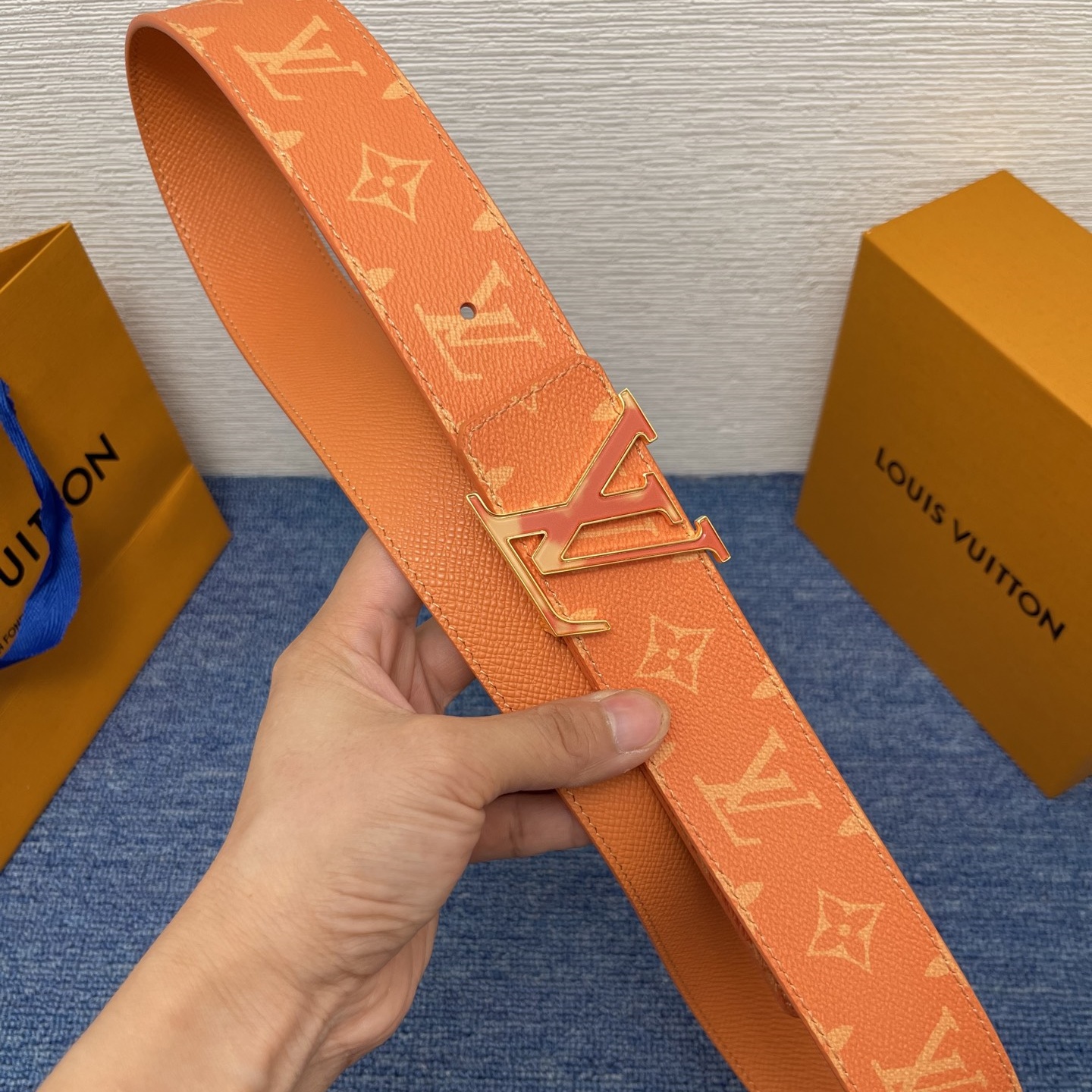 LV Unisex Monogram canvas cowhide leather belt YV24071204