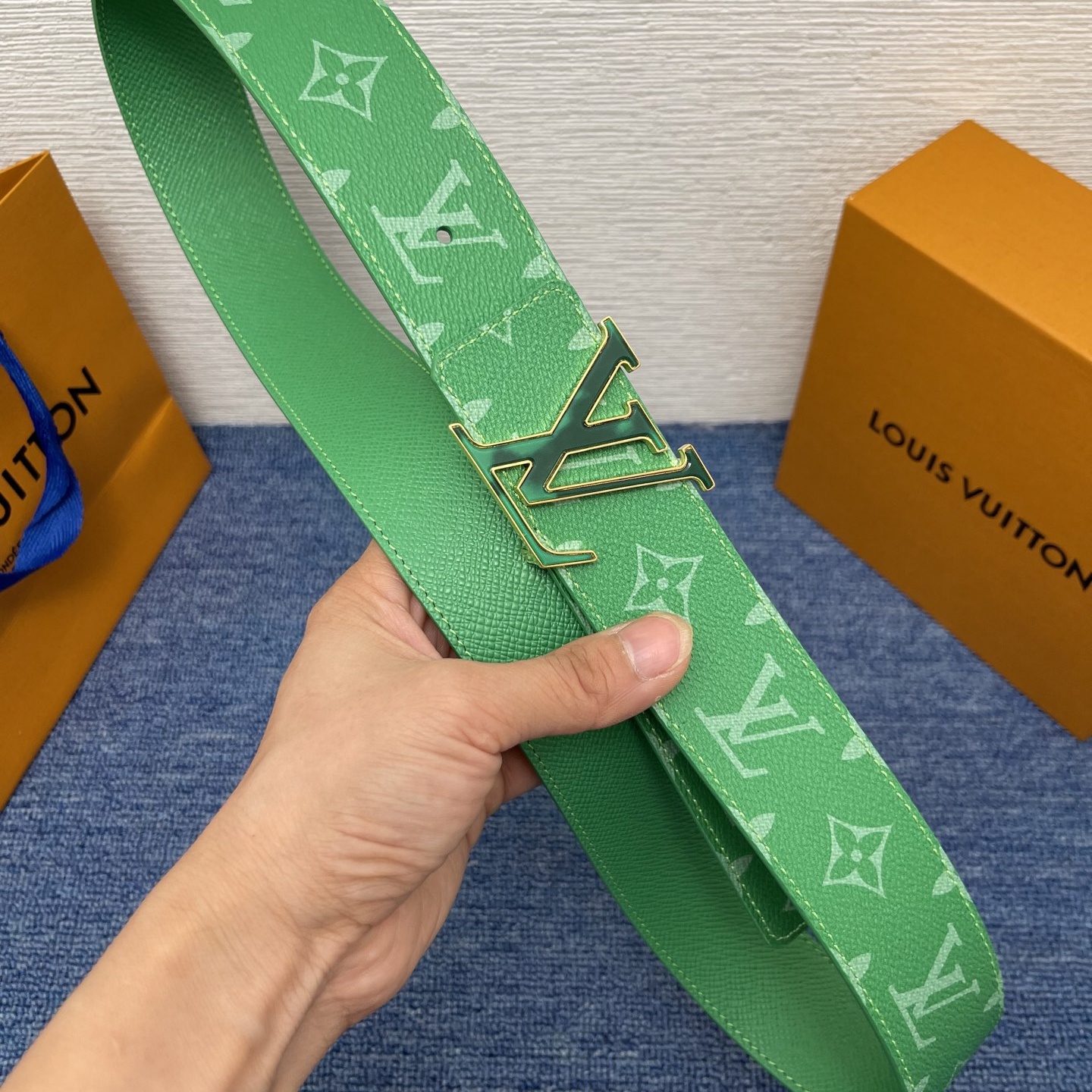 LV Unisex Monogram Canvas Cowhide Leather Belt YV24071203