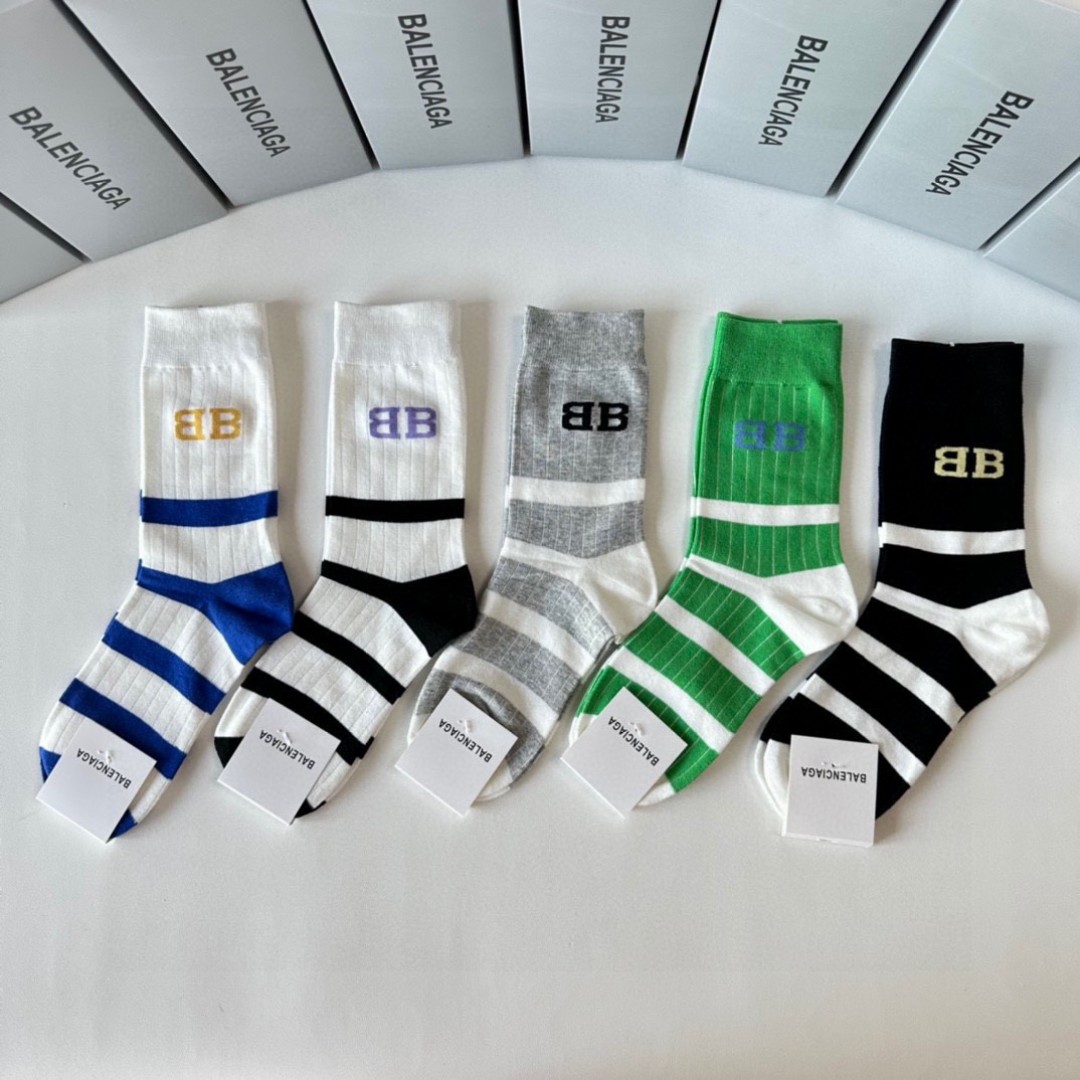 BLCG Unisex Mid - calf Socks Set YV24071309